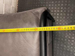 Coricraft Grey Genuine Leather Occasional Chair — Clean Condition – width measurement