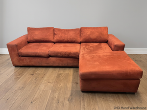 Red L-Shape Sectional Couch — Fair Used Condition – styled product image