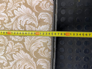 Single Foam Mattress with Floral Damask Pattern — Well Used Condition – depth measurement