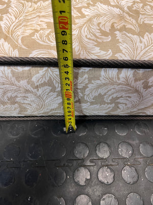 Single Foam Mattress with Floral Damask Pattern — Well Used Condition – height measurement