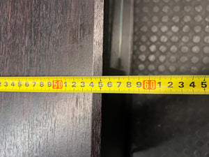 Dark Wood Finish TV Unit with Glass Sliding Doors – depth measurement
