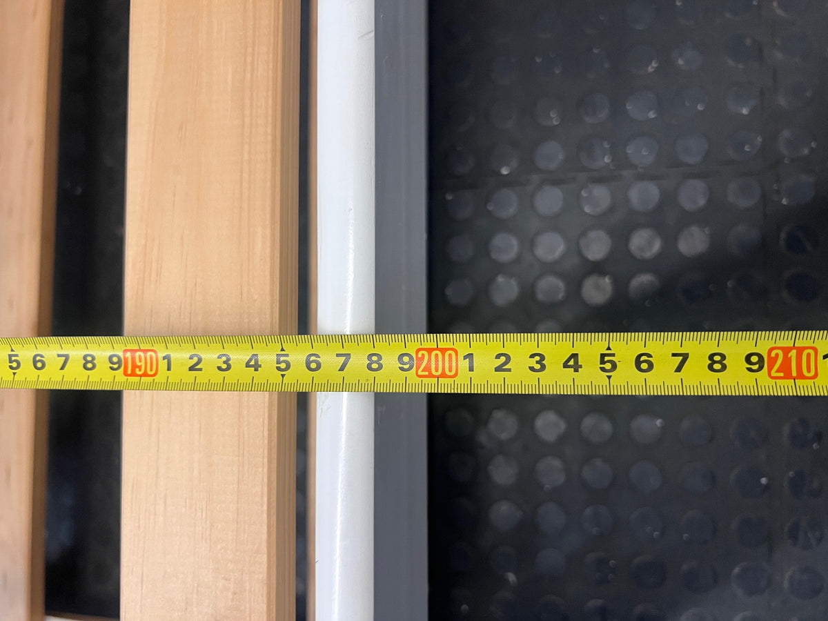 White Timber Single Bed Frame – depth measurement