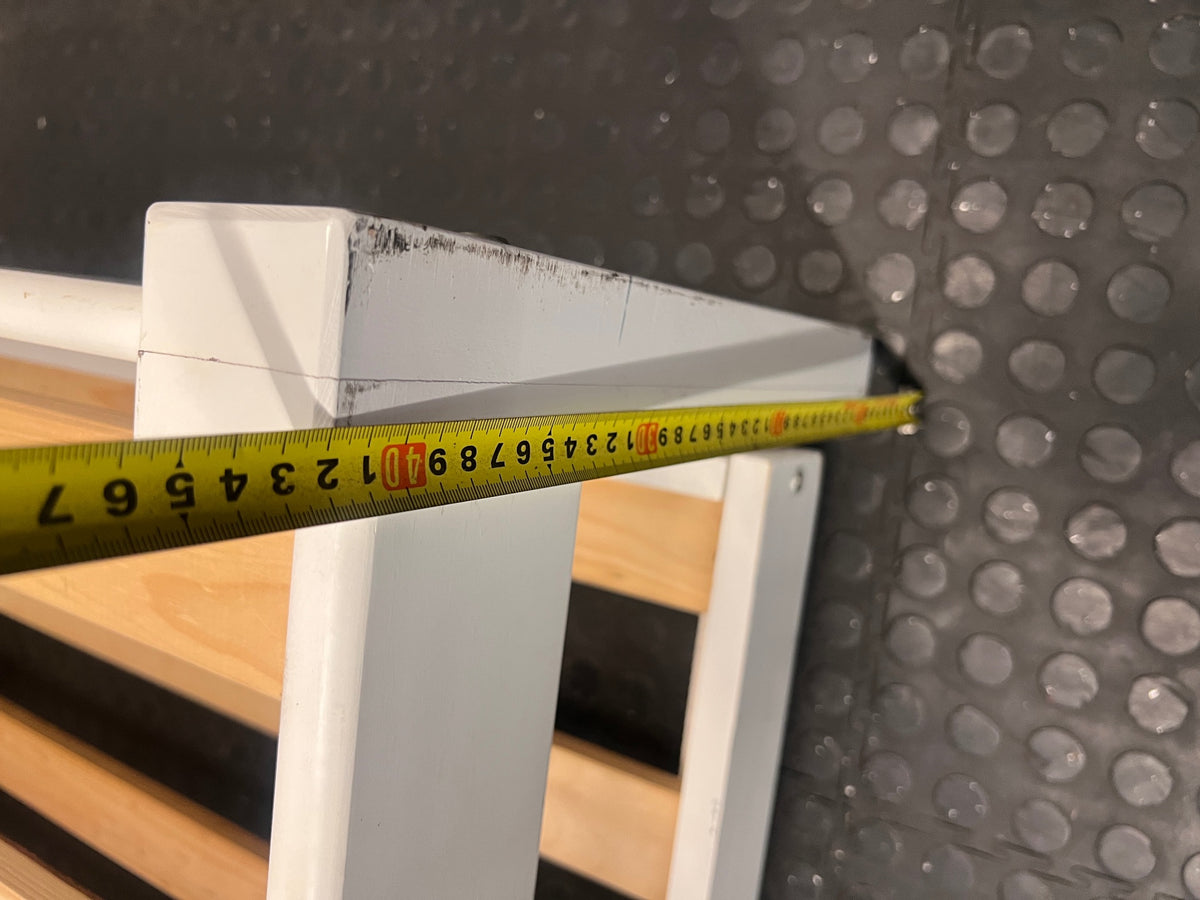 White Timber Single Bed Frame – height measurement