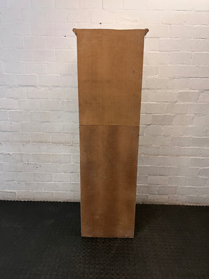 Distressed White Slim Single Door Wardrobe — Constructed from Recycled Material – back view