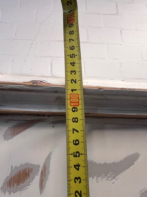 Distressed White Slim Single Door Wardrobe — Constructed from Recycled Material – height measurement