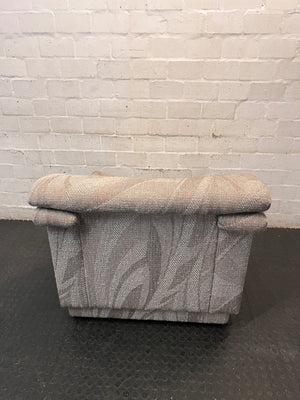 Patterned Fabric Single Seater Couch – condition detail