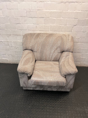 Patterned Fabric Single Seater Couch – main front view