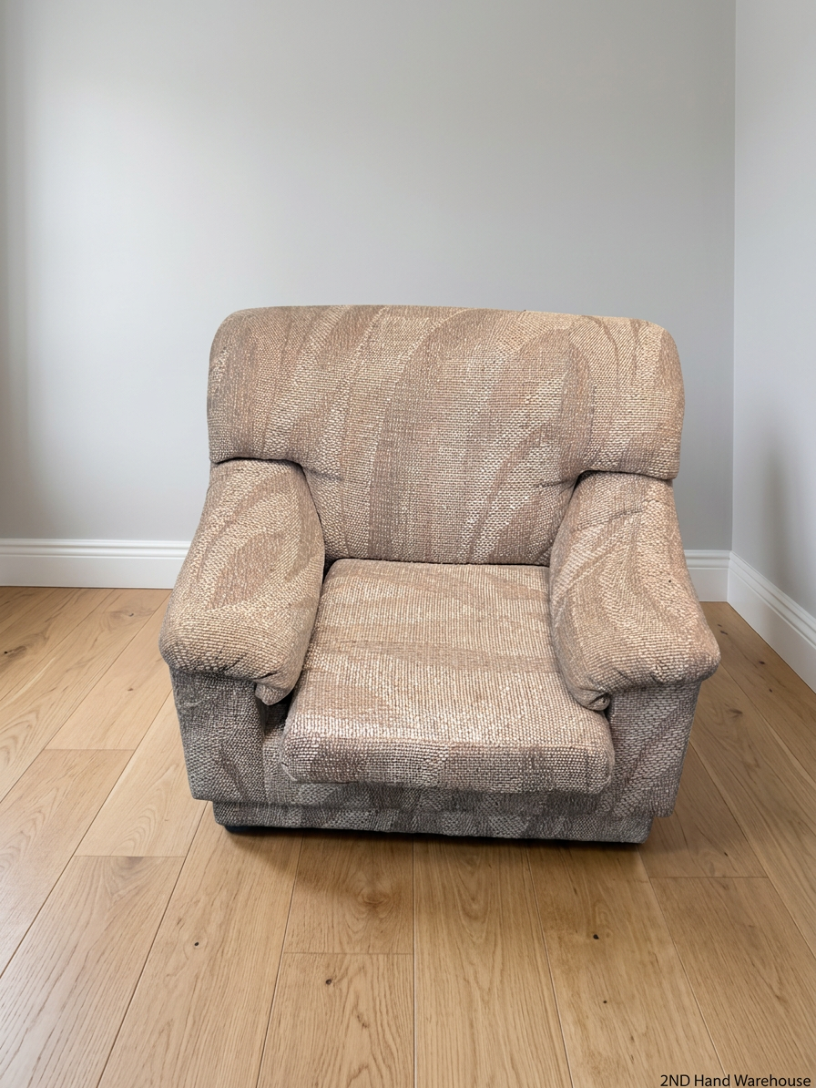 Patterned Fabric Single Seater Couch – styled product image