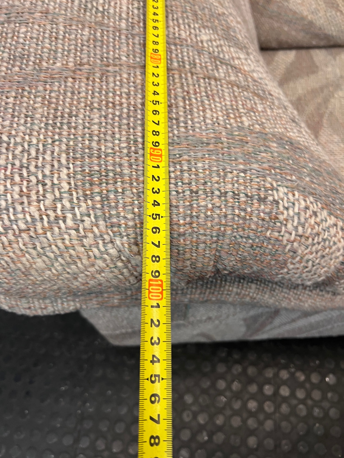 Patterned Fabric Single Seater Couch – width measurement
