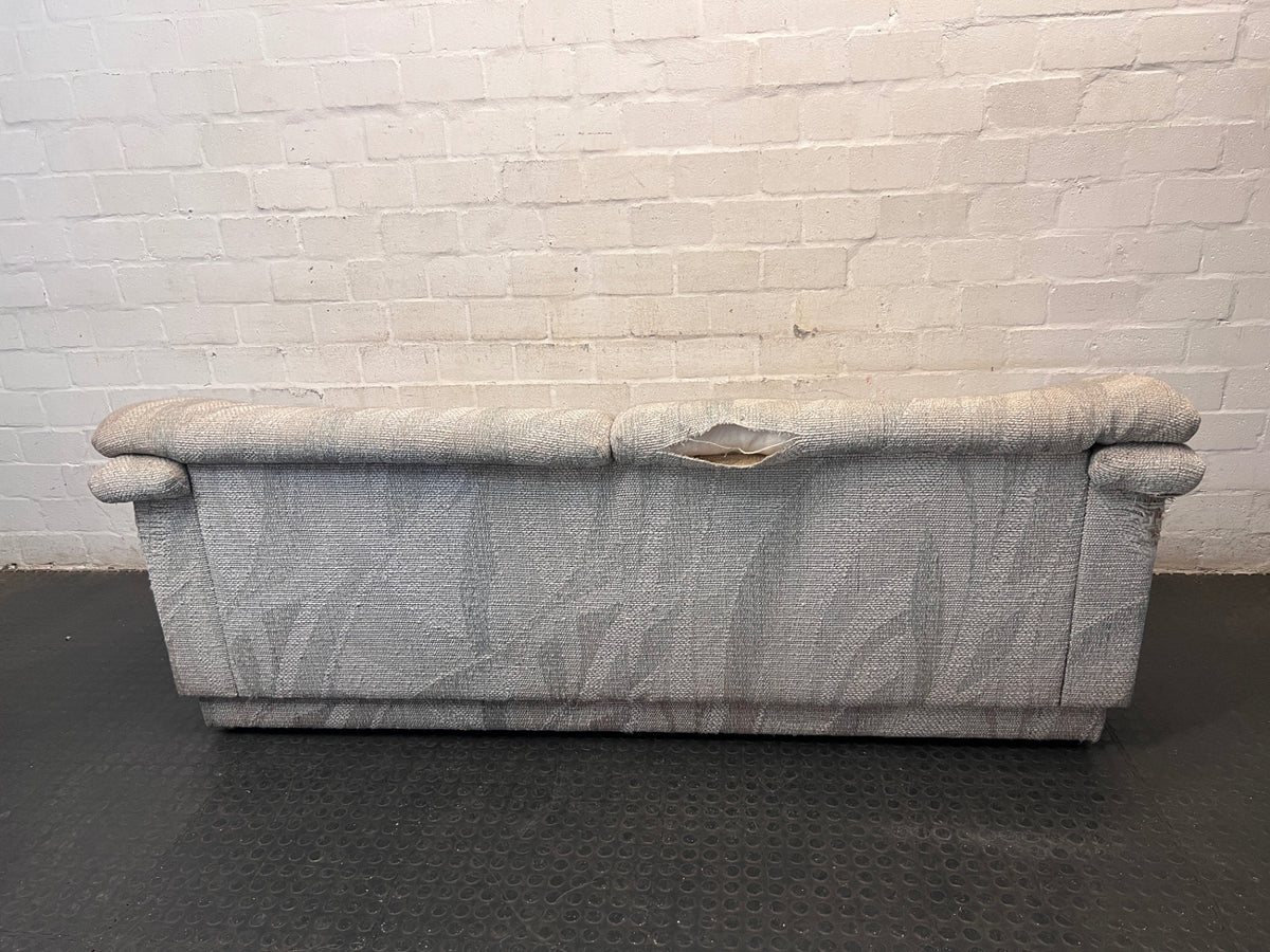Patterned Fabric 3 Seater Couch – back view