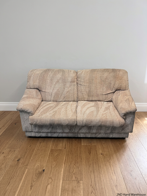 Textured Grey Patterned 2 Seater Couch — Fair Condition – styled product image