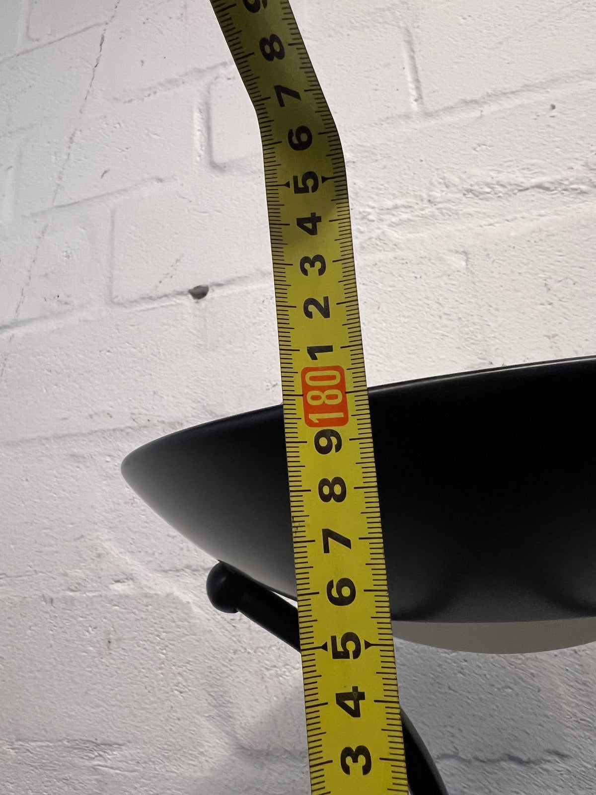 Modern Black Floor Lamp with Wood Accents and Reading Light — Fair Used Condition – height measurement