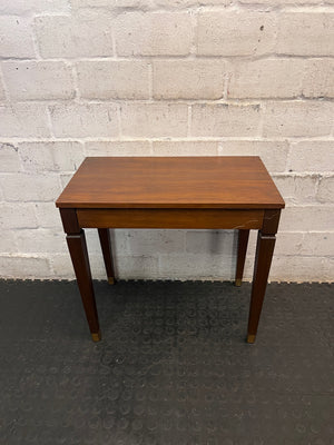 Wooden Piano Stool with Hinged Storage Lid — Fair Used Condition – back view