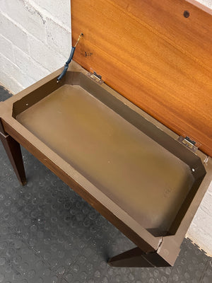 Wooden Piano Stool with Hinged Storage Lid — Fair Used Condition – condition detail