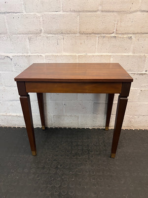 Wooden Piano Stool with Hinged Storage Lid — Fair Used Condition – main front view