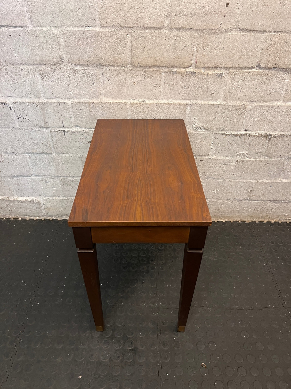 Wooden Piano Stool with Hinged Storage Lid — Fair Used Condition – side view