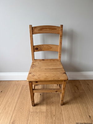 Rustic Natural Pine Dining Chair – styled product image