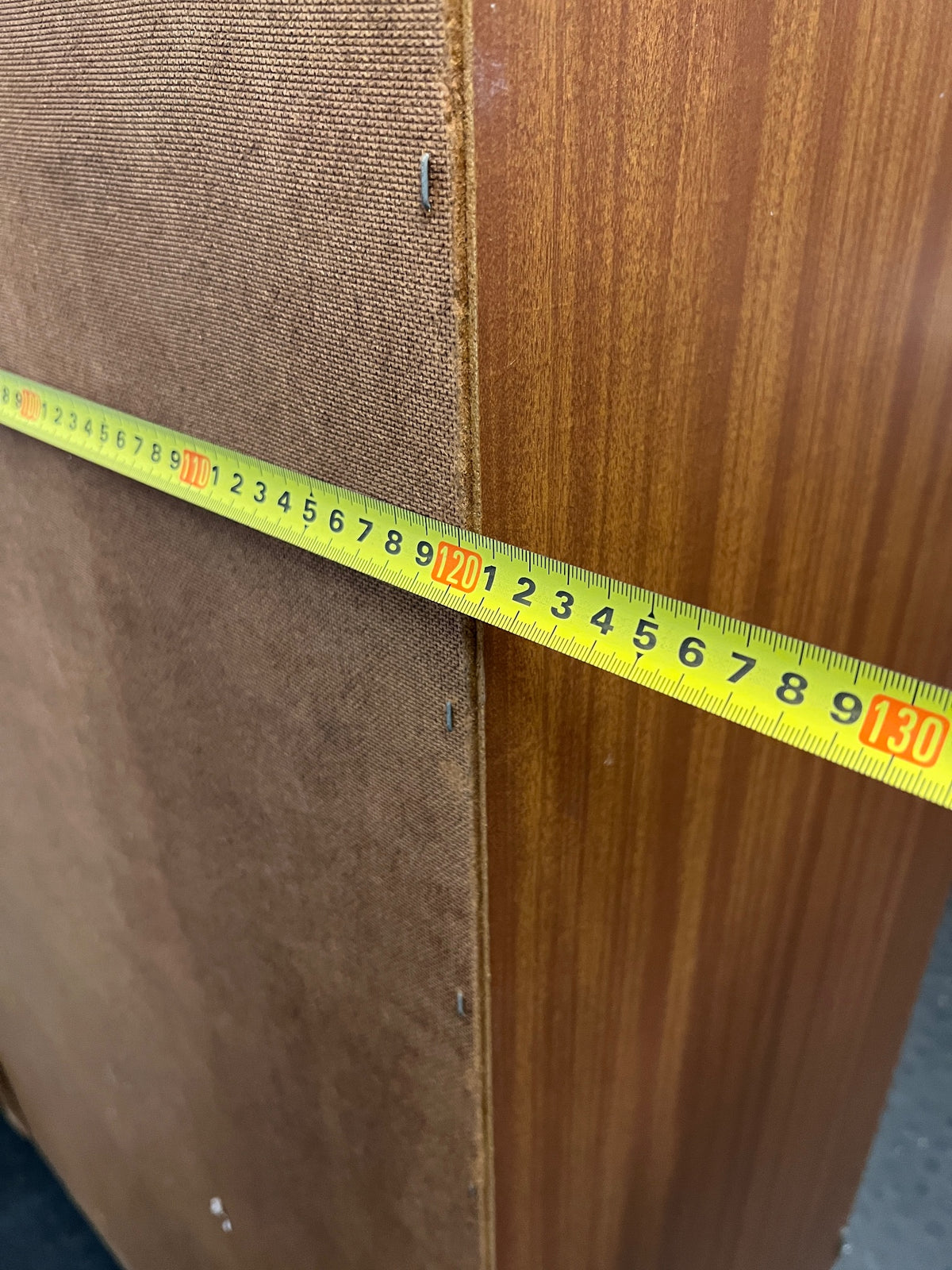 Three-Door Wood-Tone Veneer Wardrobe – depth measurement
