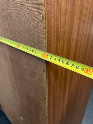 Three-Door Wood-Tone Veneer Wardrobe – depth measurement
