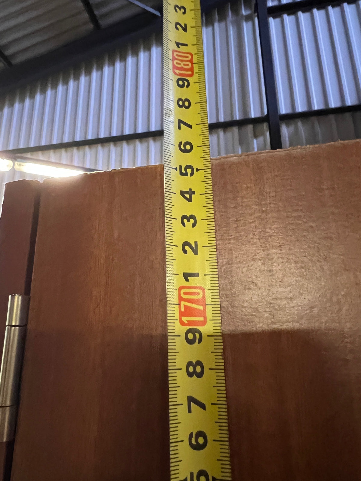 Three-Door Wood-Tone Veneer Wardrobe – height measurement