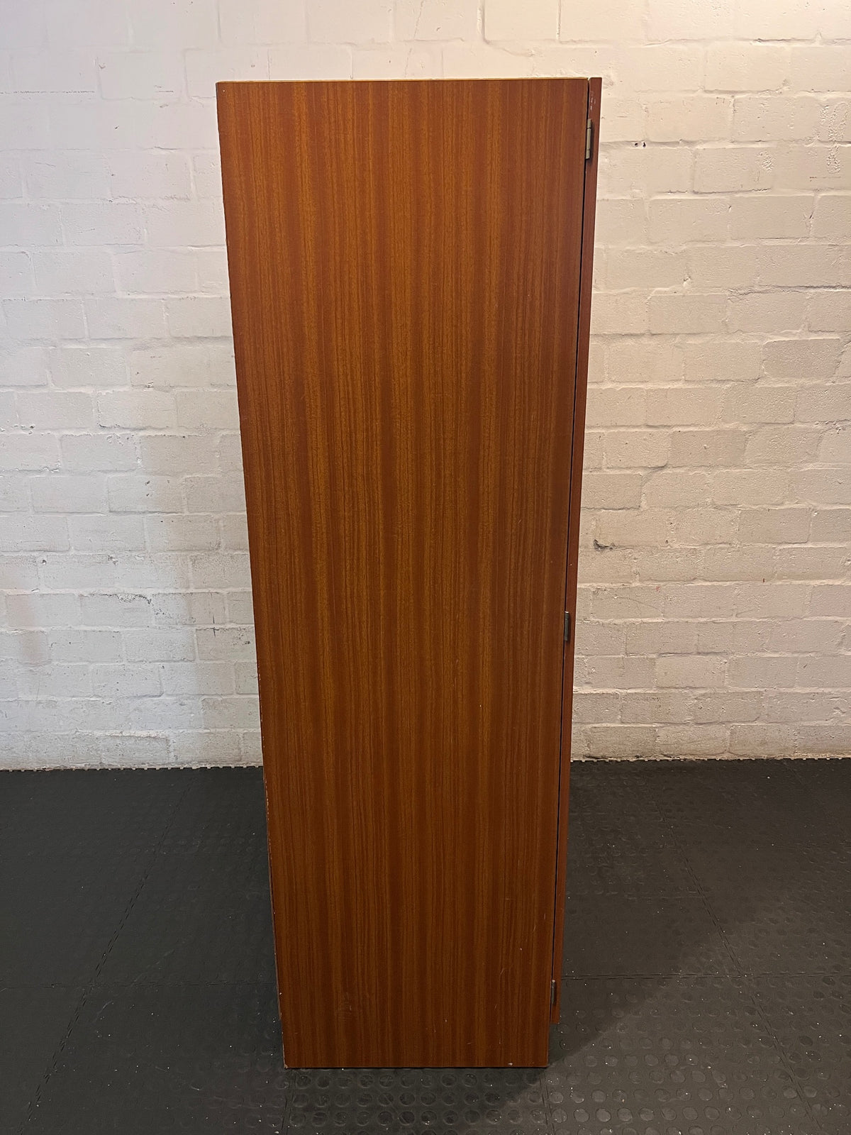 Three-Door Wood-Tone Veneer Wardrobe – top view