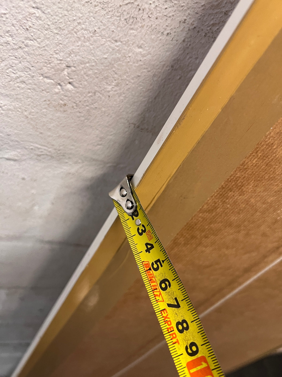 Full-Length Rectangular Bevelled Wall Mirror — Well Used Mirror – depth measurement