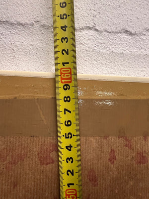 Full-Length Rectangular Bevelled Wall Mirror — Well Used Mirror – height measurement