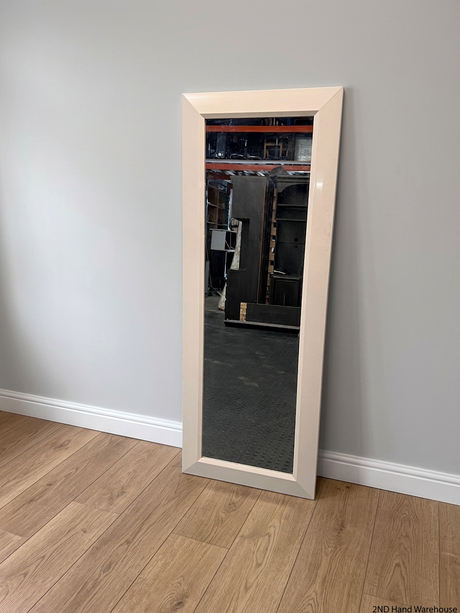 Full-Length Rectangular Bevelled Wall Mirror — Well Used Mirror – styled product image