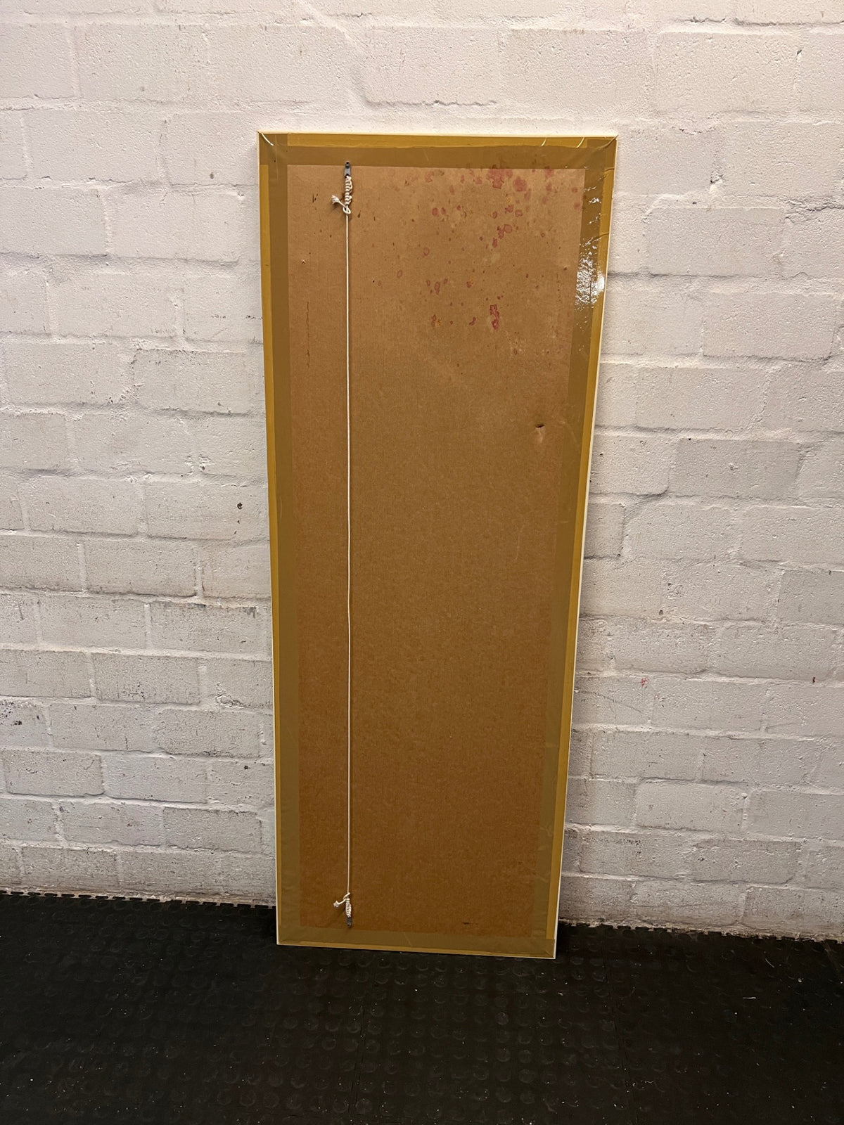 Full-Length Rectangular Bevelled Wall Mirror — Well Used Mirror – top view