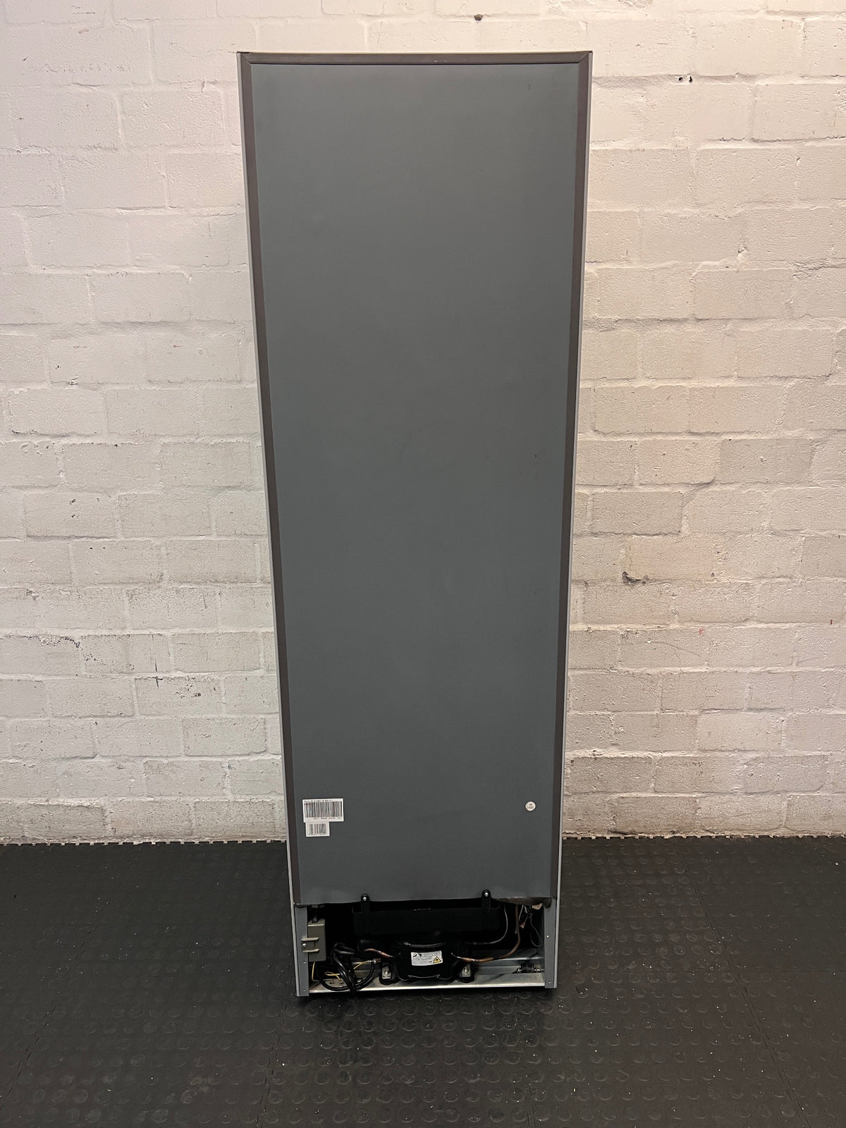 Hisense Silver Bottom-Mount Fridge Freezer — Working Well With Broken Internal Trays – back view