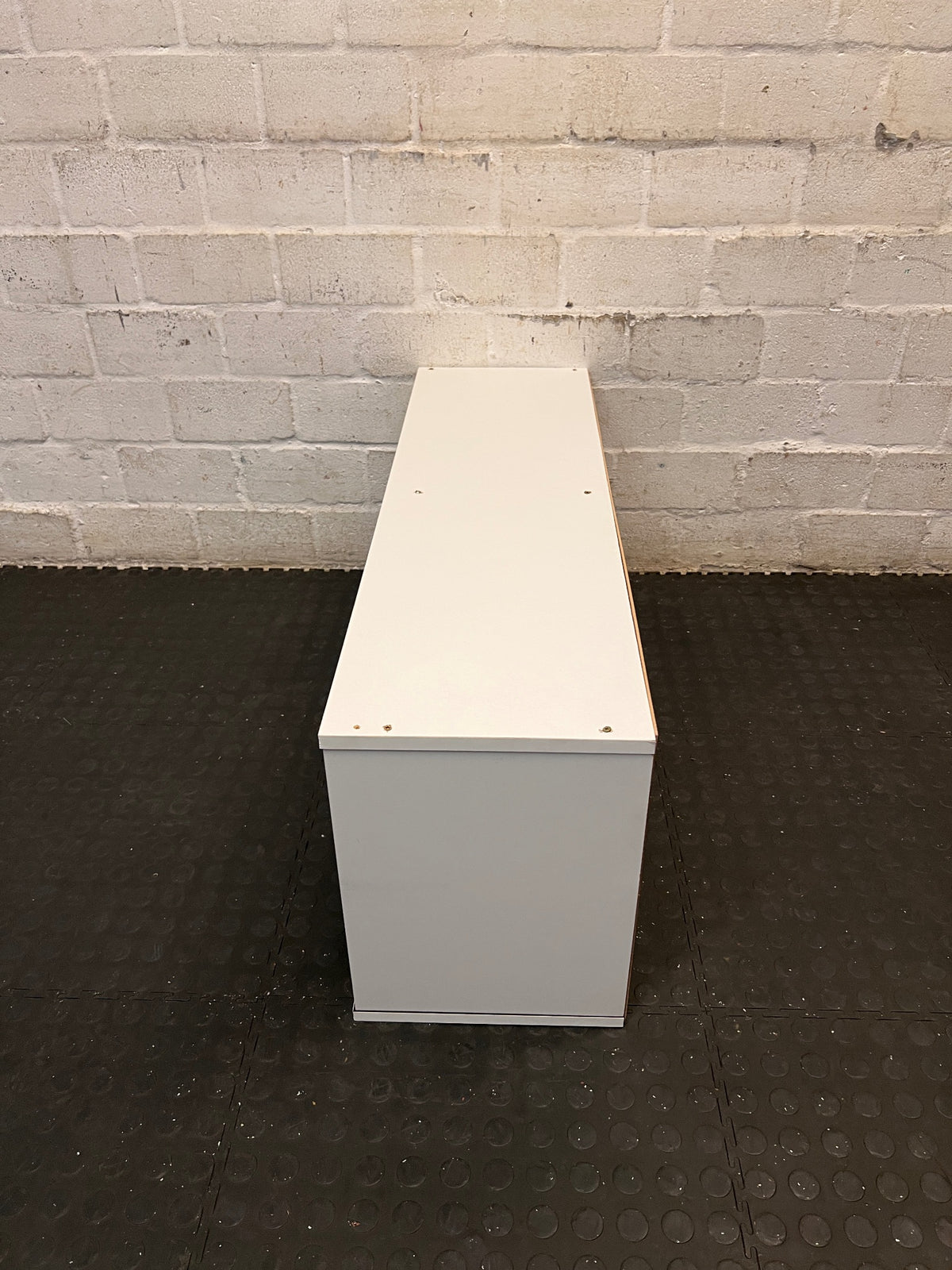 Two-Tone Low Profile TV Unit with Cable Management – condition detail