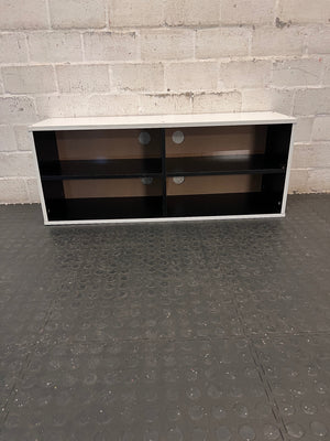 Two-Tone Low Profile TV Unit with Cable Management – main front view