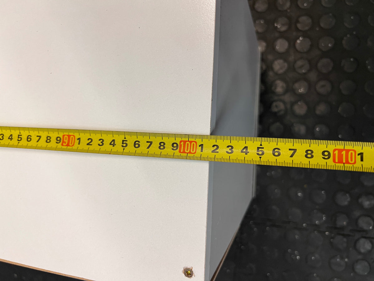 Two-Tone Low Profile TV Unit with Cable Management – width measurement