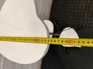 Heart-Shaped Tiered Side Table with Scrolled Metal Base – width measurement
