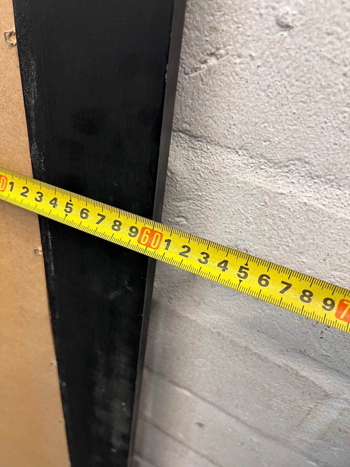 Tall Rectangular Mirror with Wide Dark Frame – width measurement