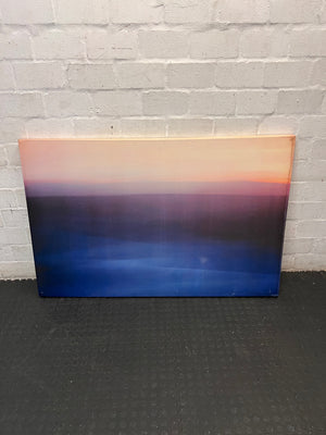 Large Abstract Horizon Canvas Painting – top view