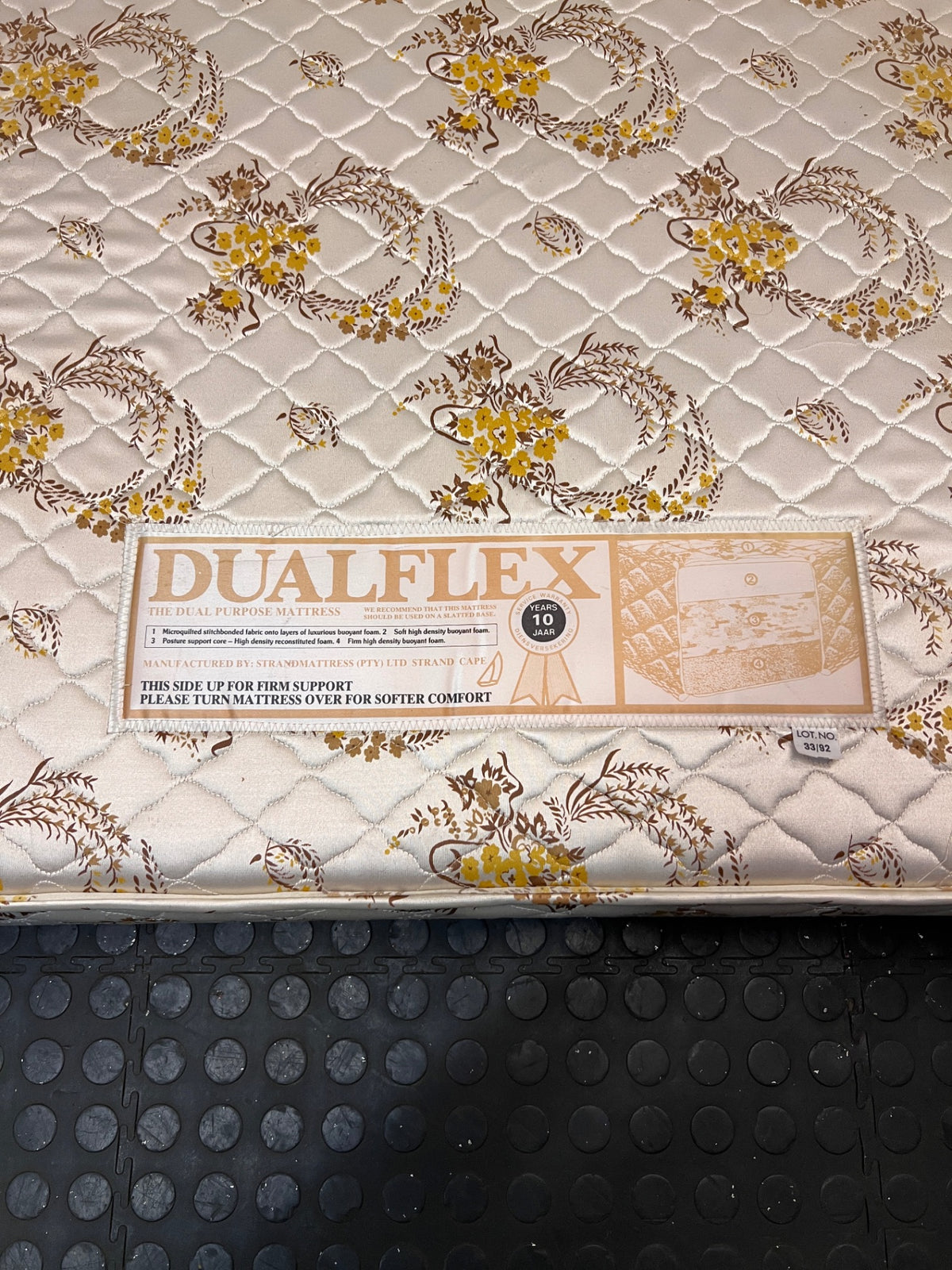 Dualflex Patterned Double Mattress – side view