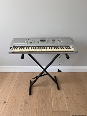 Sanchez Silver Electronic Keyboard with Stand — Good Working Order; Fair Condition – styled product image