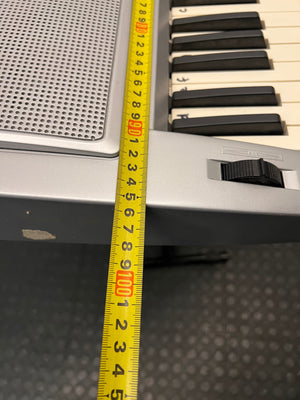 Sanchez Silver Electronic Keyboard with Stand — Good Working Order; Fair Condition – width measurement