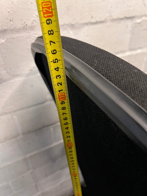 Black Fabric High Back Office Chair — Fair Used Condition – height measurement