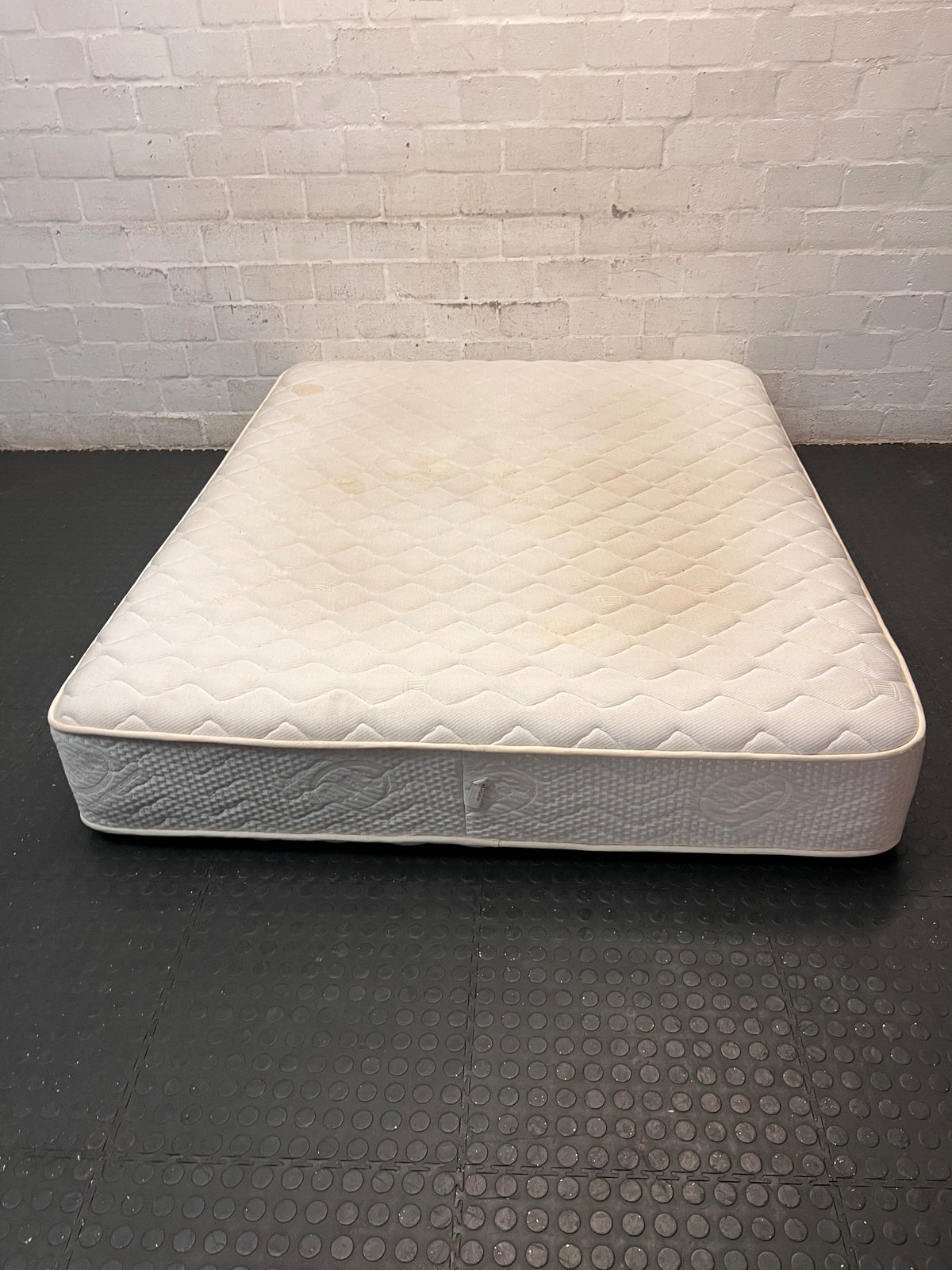 Serta Queen Mattress Florentine Collection — Used Condition with Visible Surface Marks – back view