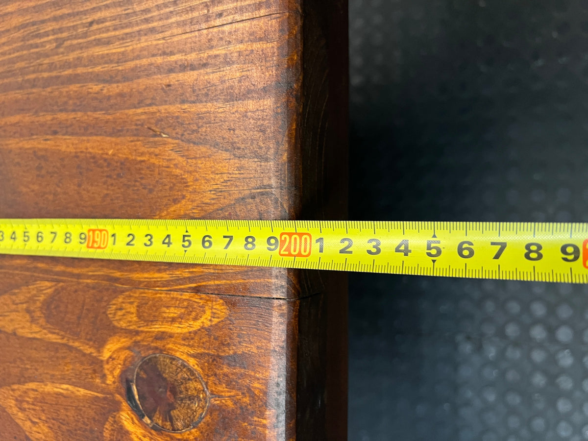 Rustic Wooden X-Frame Dining Table – width measurement
