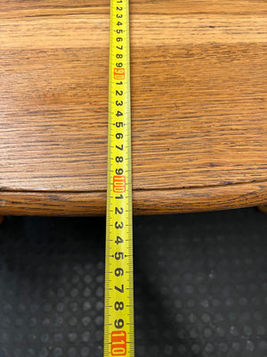 Oval Oak Dining Table with Turned Legs — Good Condition – depth measurement