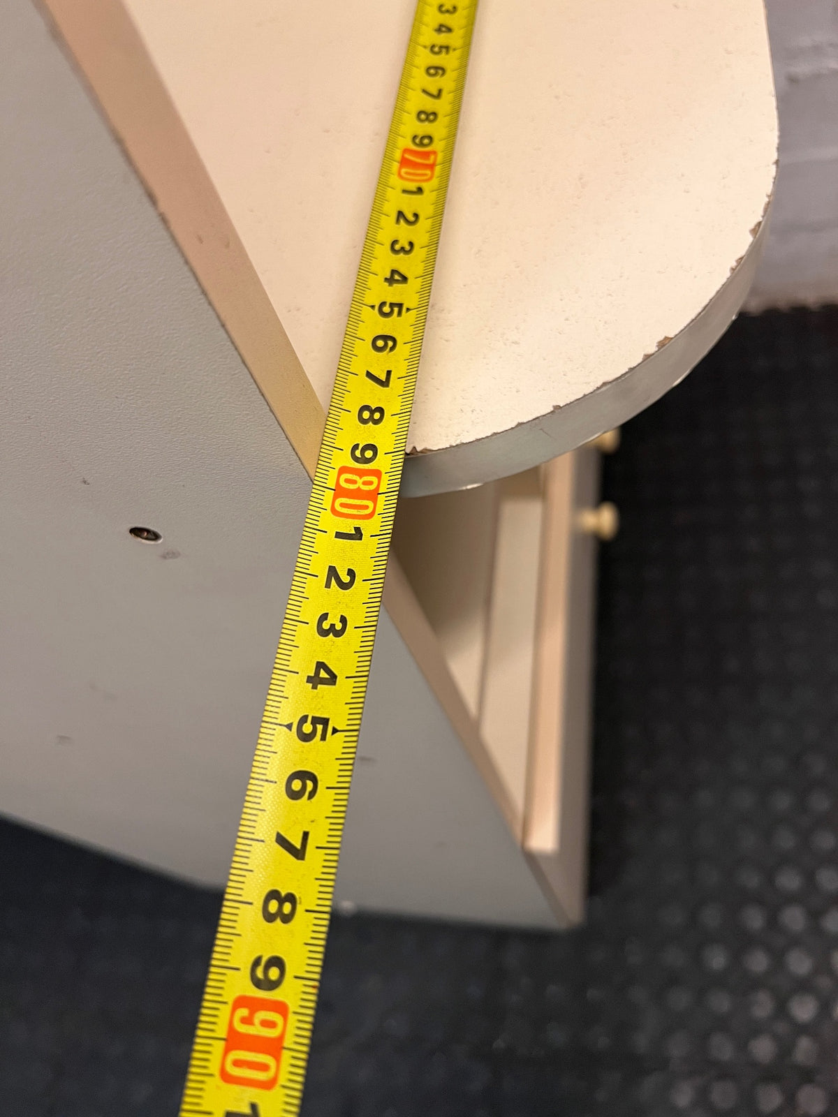 Tall Light Wood Finish Wall Unit with Cupboard – width measurement