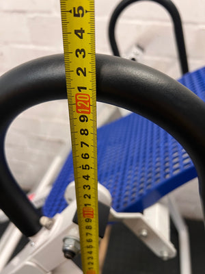 Star Teeter White and Blue Inversion Table — Good Working Order – depth measurement