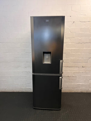 Defy Silver Fridge Freezer with Water Dispenser — Good Working Order – main front view