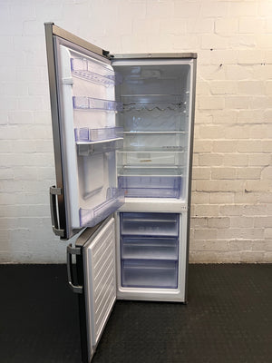 Defy Silver Fridge Freezer with Water Dispenser — Good Working Order – side view