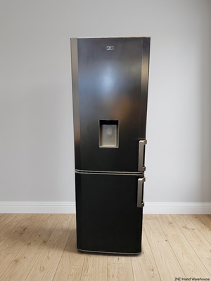 Defy Silver Fridge Freezer with Water Dispenser — Good Working Order – styled product image