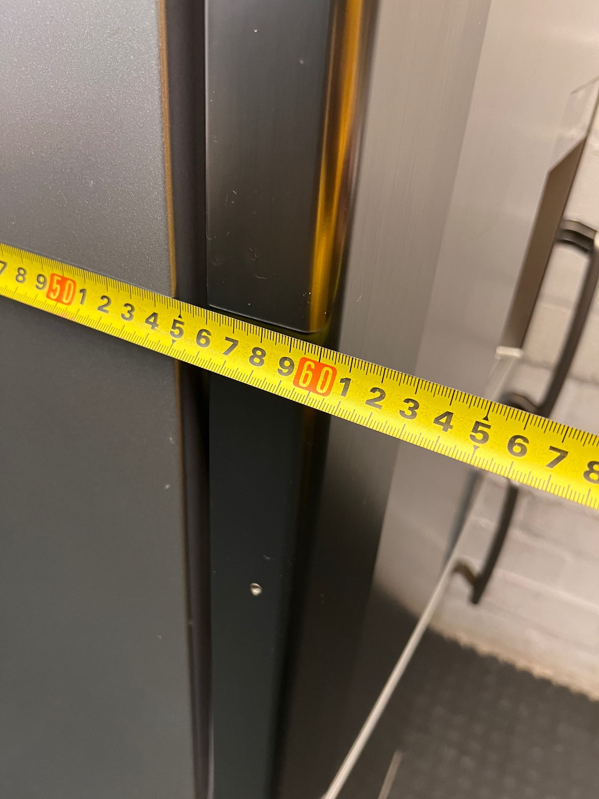 Defy Silver Fridge Freezer with Water Dispenser — Good Working Order – width measurement