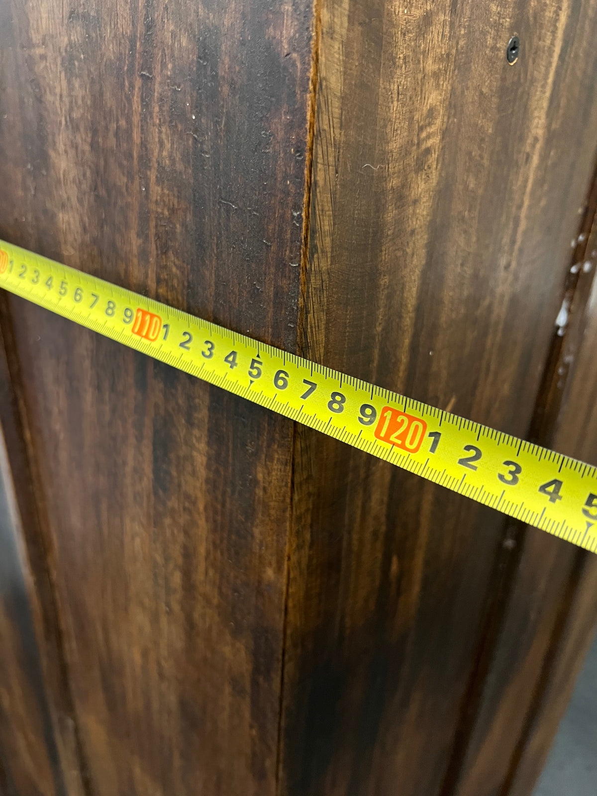 Carved Indian Teak Double Door Armoire — Good Working Order – depth measurement
